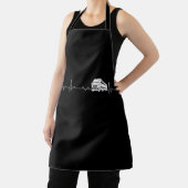 トラックおもしろいカーハートビートTシャツ エプロン (インサイチュ)