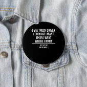 トラックおもしろい運転手の夫頼は私の妻トラックカーGif 缶バッジ (インサイチュ)