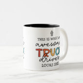 トラックおもしろい運転手の感謝ギフト ツートーンマグカップ (正面右)