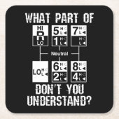 トラックおもしろい運転手はギフトを理解していない スクエアペーパーコースター (正面)