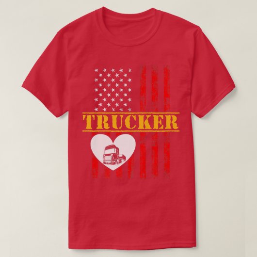 トラックおもしろい運転手2946 Tシャツ (デザイン正面)