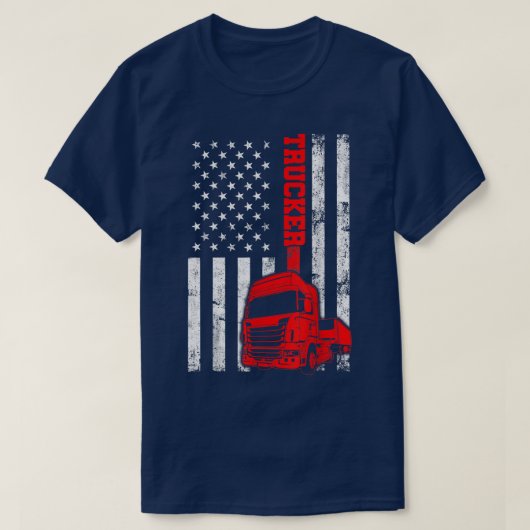 トラックおもしろい運転手2986 Tシャツ (デザイン正面)