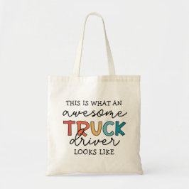 トラックおもしろい運転手 |牽引素晴らしトラックドライバー トートバッグ