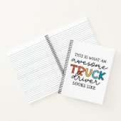 トラックおもしろい運転手 |牽引素晴らしトラックドライバー ノートブック (内部)