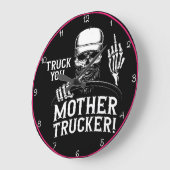 トラックお母さんトラックスカル! ラージ壁時計 (傾斜)