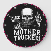 トラックお母さんトラックスカル! ラージ壁時計 (正面)