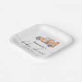 トラックかぼちゃの秋のベビーシャワー ペーパープレート (傾斜あり)