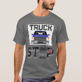 トラックが止まるクールな輸送 Tシャツ (正面)