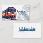 トラックでトレーニング | ダウンタウンシティ超高層ビル 名刺 (正面/裏面)