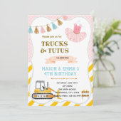 トラックとタトゥスの共同誕生日パーティーの招待 招待状 (スタンド正面)