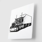 トラックとドライバン スクエア壁時計 (傾斜)