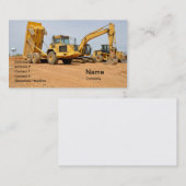 トラックとバックホーをダンプする 名刺 (正面/裏面)