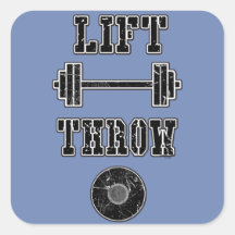 トラックとフィールドのディスカススローのステッカーギフト