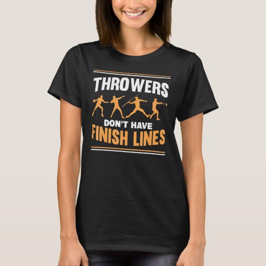 トラックとフィールドの切り捨て線Tがない Tシャツ (正面)