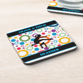 トラックとフィールドの抽象芸術 コースター (左側)