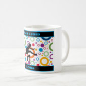 トラックとフィールドの抽象芸術 コーヒーマグカップ (正面右)