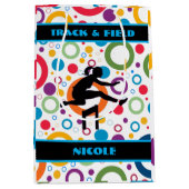 トラックとフィールドの抽象芸術 ミディアムペーパーバッグ (正面)