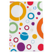 トラックとフィールドの抽象芸術 ミディアムペーパーバッグ (裏面)