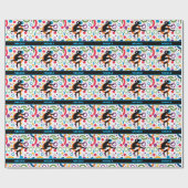 トラックとフィールドの抽象芸術 ラッピングペーパー (フラット)