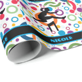 トラックとフィールドの抽象芸術 ラッピングペーパー (ロールコーナー)