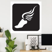 トラックとフィールドアイコン ポスター (ホームオフィス)