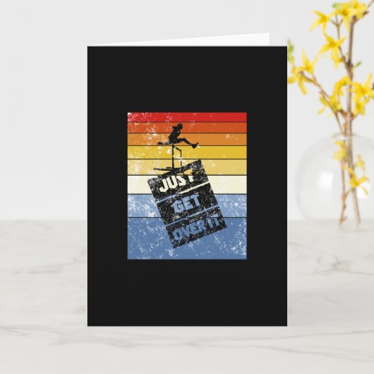 トラックとフィールド – それを乗り越える カード (黄色い花)