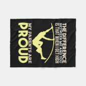 トラックとフィールド – 私の両親誇りを持った フリースブランケット (正面(横))