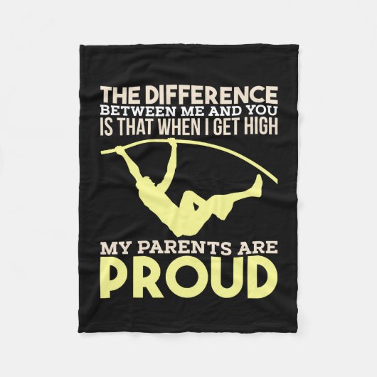 トラックとフィールド – 私の両親誇りを持った フリースブランケット (正面)