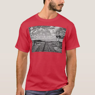 トラックとラインBW Tシャツ