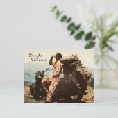 トラックと水平はがき ポストカード (スタンド正面)