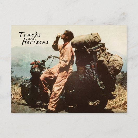 トラックと水平はがき ポストカード (正面)