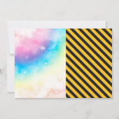 トラックと虹の共同パーティー招待状 招待状 (裏面)