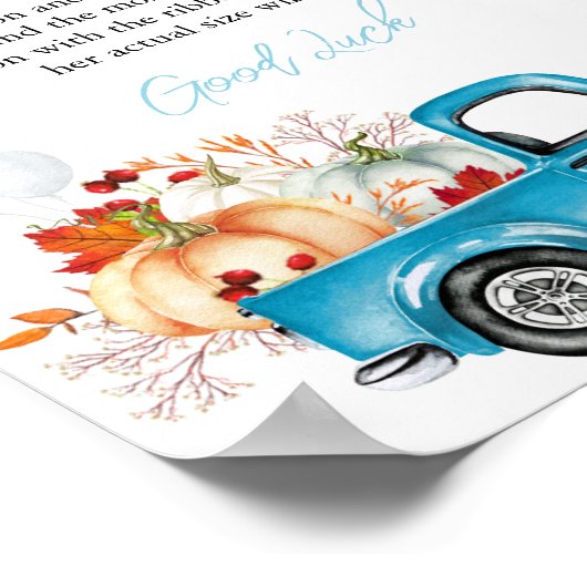 トラックどのように彼女の腹の赤ちゃんシャワーゲームポスター ポスター (角)