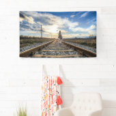 トラックにギターを乗せた少女 横断幕 (インサイチュ)