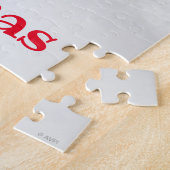 トラックに乗っている犬 ジグソーパズル (側面)