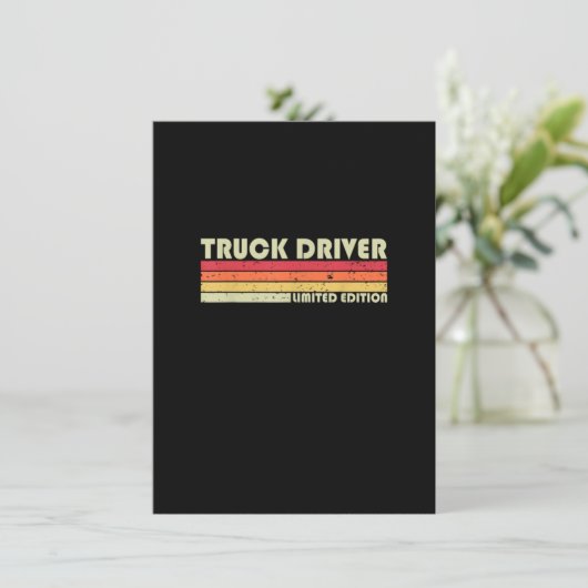 トラックのおもしろい運転職名職業誕生日W 招待状 (スタンド正面)