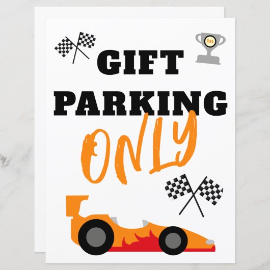 トラックのまわりにの最初のラップ、ギフト駐車場のみサイン (正面/裏面)