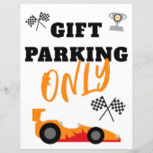 トラックのまわりにの最初のラップ、ギフト駐車場のみサイン (正面)