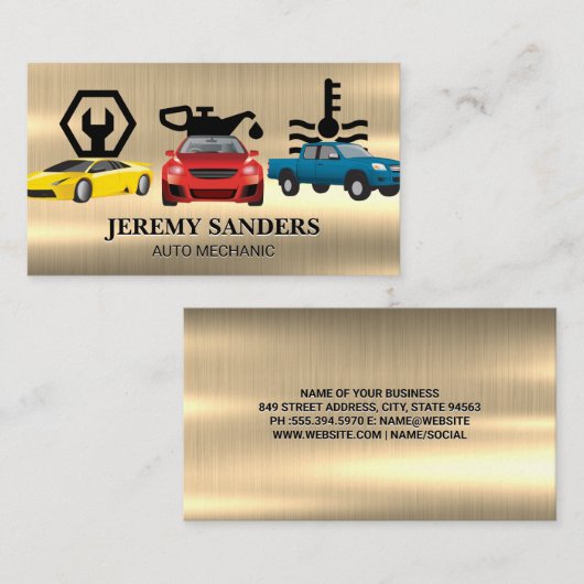 トラックのエキゾチックとスポーツカー | 自動サービス 名刺 (正面/裏面)