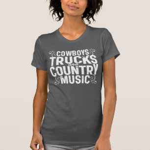 トラックのカウボーイおよびカントリーミュージック Tシャツ