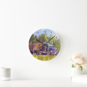 トラックのギフトのログ記録トラックの壁時計 ラウンド壁時計 (ホーム)