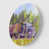 トラックのギフトのログ記録トラックの壁時計 ラージ壁時計 (傾斜)