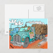 トラックのギフト ポストカード (正面/裏面)