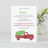 トラックのクリスマスツリー引っ越しましたホリデーカード (スタンド正面)