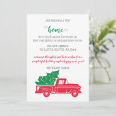 トラックのクリスマスツリー引っ越しましたホリデーカード (スタンド正面)