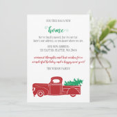 トラックのクリスマスツリー引っ越しましたホリデーカード (スタンド正面)