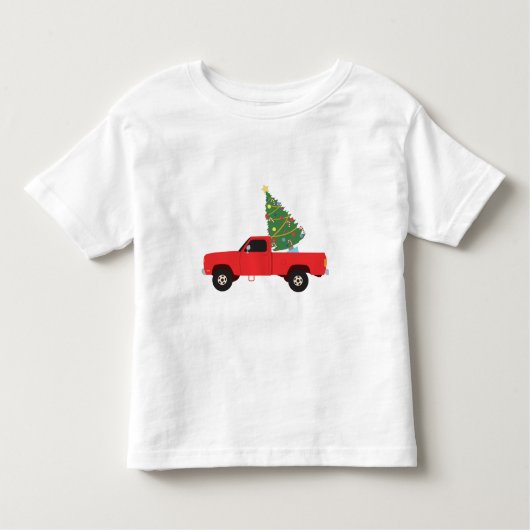トラックのクリスマスツリー トドラーTシャツ (正面)