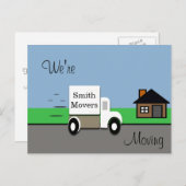 トラックのシーンを移動/移動 案内ポストカード (正面/裏面)