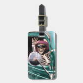 トラックのスカル ラゲッジタグ (正面縦)