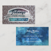 トラックのスローガンを2枚の名刺 名刺 (正面/裏面)